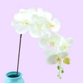 thumbnail image 2 of 1pc Artificial Orchid Flower Stem Plants 7 Head Fabric Simulation Flower Home Wedding Party Decoration, 2 of 6