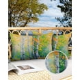 thumbnail image 3 of Outdoor Waterproof Pillow Covers Pack of 2, Modern Summer Plant Country Oil Painting Birch Decorative Throw Pillowcases Cushion Covers for Garden Patio Tent Sofa Couch, 20x12 inch, 3 of 8