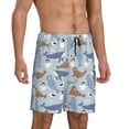 thumbnail image 2 of Sikiie Seal Fox Seagull Whales Mens Pajama Shorts, Lounge Pant, Men's shorts，Sleep Pj Shorts for Men-4X-Large, 2 of 6