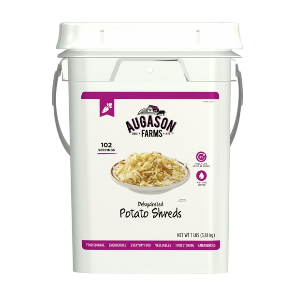 Augason Farms Dehydrated Potato Shreds Emergency Food Storage 7 Pound