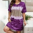 thumbnail image 2 of Drses Plus Size Nightgowns Women Cute Printed Sleepwear Night Gown Dresses Sleep Printed Dress, 2 of 6
