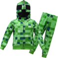 thumbnail image 1 of Disfraces de Minecraft para niños mayores en otoño: conjunto de dos piezas de jersey y pantalón de manga larga (7073) de alta calidad., 1 of 4