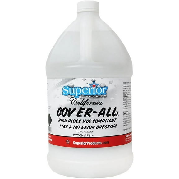 California Cover All – Automotive Tire Shine Spray & Professional Grade Tire Dressing - High Gloss - Water Repellent & Made in America (1 Gallon)