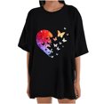 thumbnail image 1 of Blusa informal de manga corta con estampado de manga corta para mujer Fridja bn1793, 1 of 7