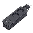 thumbnail image 4 of 10A 1200W Surge Protector Power Strip with 2 AC Sockets and 4 Smart IC USB Ports (5V 2.1A), ABS Fireproof Material, Multi-Protection for Home/Office, Wall-Mountable Charging Station for Phones &, 4 of 6