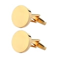 thumbnail image 2 of Gemelos para Hombre Gemelos Redondos Gemelos de Metal a La Moda Botones de Camisa Gemelos para Fiesta de Graduación Día de San Valentín Regalos para P Oro, 2 of 8