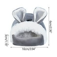 thumbnail image 2 of PureCasa Detachable Mini Hamster Nest for Autumn Winter, Thick Plush Cozy Bed Pet Warm House Cute Nest Cage for Small Animal Hamster Parrot Hedgehog Squirrel, 1 Pack, 4"x3.5"x2.4", Gray, 2 of 7