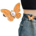 thumbnail image 3 of Elainilye Butterfly Button Pant Waist Tightener Tool, Adjustable Buckle for Loose Jeans, No Sew Clips Skirt Waistband Extender Clothing Accessory for Casual Wear, Daily Use, 3 of 5