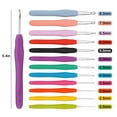 12pcs EEEkit Ergonomic Handle Crochet Hooks Set Soft Needles Craft