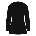 thumbnail image 4 of Uootdi Plus Size Sequin Tops for Women Sparkly Glitter Bow Crewneck Long Sleeve Shirts Evening Party Night Top Going Out Pullover Gift, 4 of 6