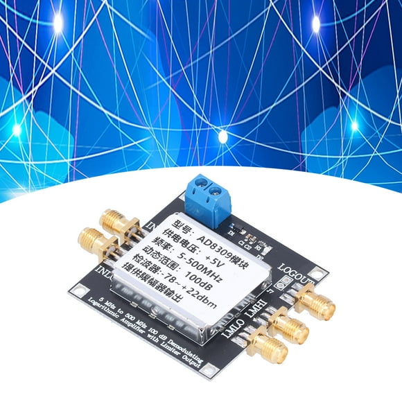 Módulo Amplificador, 5MHZ-500MHZ SMA Módulo Amplificador Logarítmico 20 MV/dB Pendiente AD8309 Para Radar Para Estación Base Celular