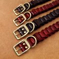thumbnail image 4 of Cow Leather Dog Collar Genuine Leather Big Dog Collars Labrador Pet Collars Accessories for Medium Large Dogs German Shepherd ShopWise Round, 4 of 8