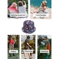 thumbnail image 4 of DLAPL Cute Print Bucket Hat for Women Men Teens Summer Beach Fisherman Cap, Flamingo Navy, 4 of 5