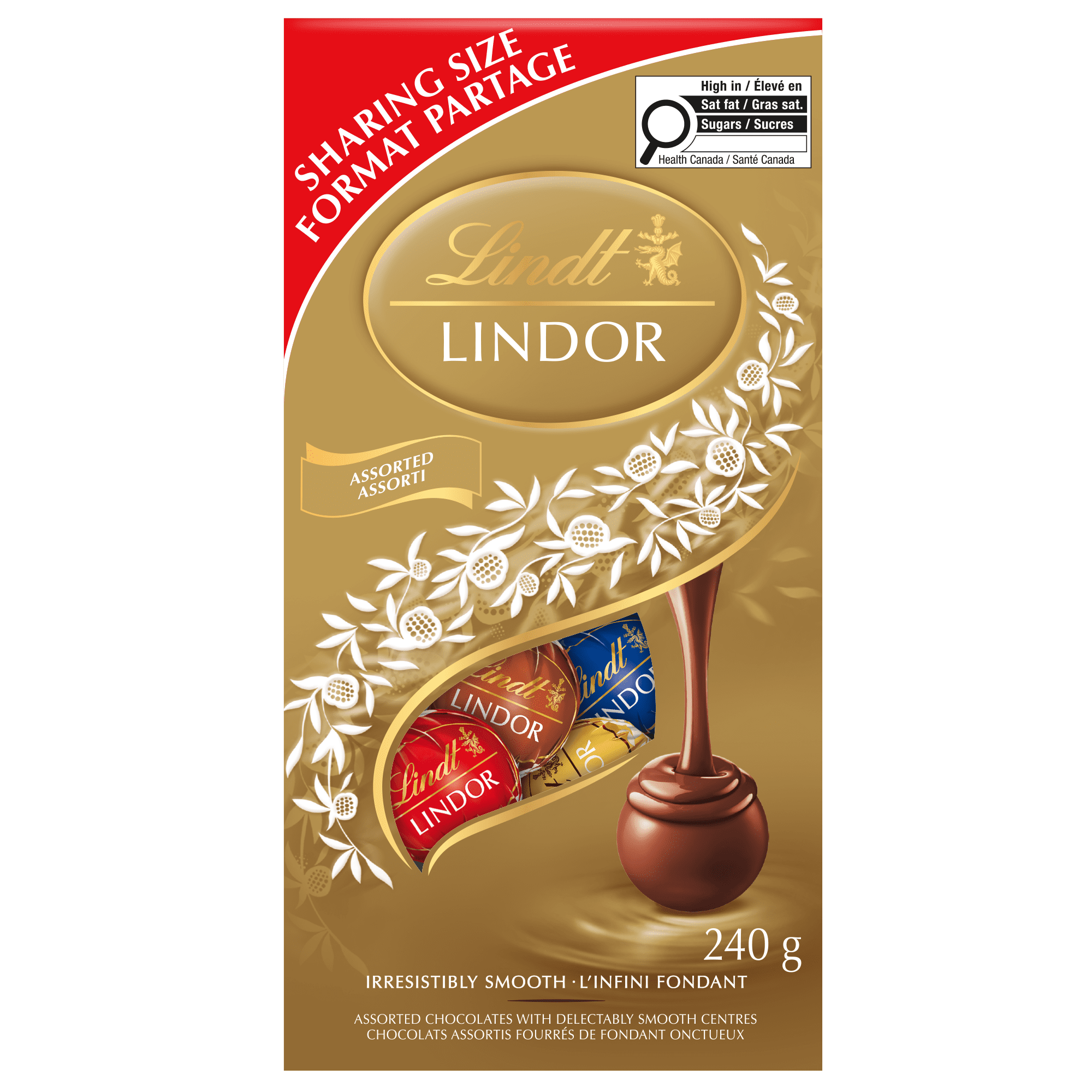 Lindt LINDOR Assorted Chocolate Truffles, 240-Gram Bag, 240g Large Bag