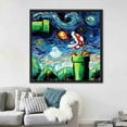 thumbnail image 2 of Mario World Printed, Home Decor Canvas Art, Modern Starry Night Printed, Home Decor Mario Printed, Modern Wall Art, Mario Bros Printed, Canvas Wall Decor - Gallery Wrapped, 2 of 6