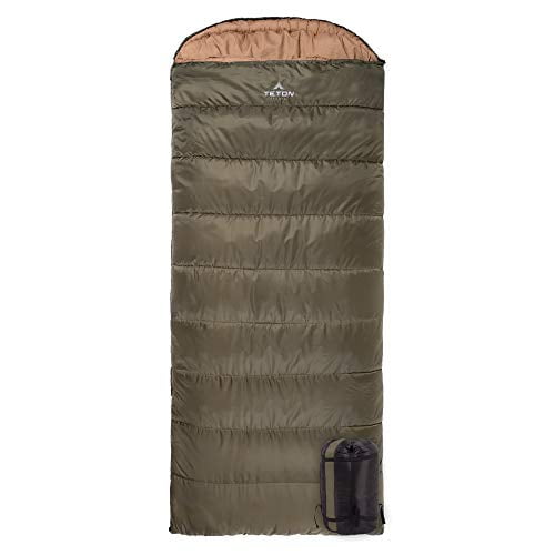 TETON Sports Celsius XL 0F Sleeping Bag; Great for Family Camping; Free  Compression Sack