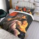 thumbnail image 3 of Historia del Oeste Conjunto de sábanas temático, trío de piezas, cómodo y amigable con la piel, diseño único, regalo de decoración para el hogar para familiares, amigos y fans, 90 cm * 190 cm, 3 of 6