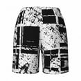 thumbnail image 4 of CONZONE Mens Swim Trunks Elastic Waist Drawstring Board Shorts for Men Hawaii Graphic Y2K Lightweight Loose Fit Summer Beach Shorts With Pockets, 4 of 4