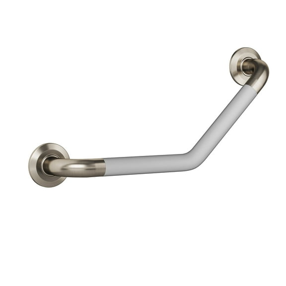 ErgoAngleBar Ergonomic Soft Grip 32mm Diameter ADA Compliant 500 lb Weight Capacity Brushed Stainless Steel