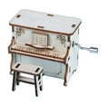 thumbnail image 1 of 1 Set Creative DIY Children Handcrafted Assembling Piano Musical Box Model Plaything, 1 of 9
