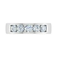 thumbnail image 3 of 1 Carat (ctw) 5-Stone Channel Set Diamond Wedding Band Ring in 10K White Gold (Ring Size 6.5), 3 of 4
