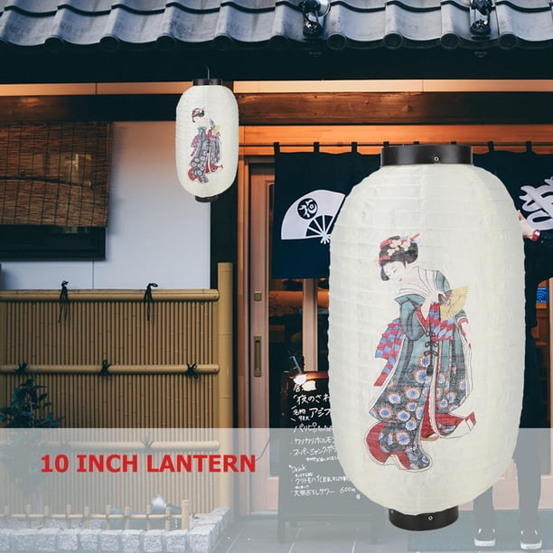 Tela De Linterna Linterna de belleza japonesa de 10 pulgadas, barra Chochin, farolillos decorativos, decoración de restaurante Wdftyju Libre de BPA