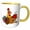 Yellow/White, variant on 3drose, Funny Colorful Rooster Is Drinking His Morning Coffee, 11oz Magic Transforming Mug