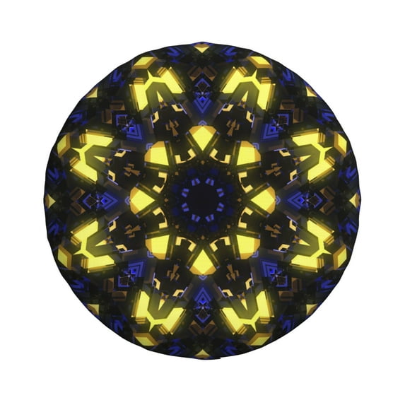 16'' Abstract Retro Geometric Art Tire Cover, Universal Spare Wheel Covers, Dust-Proof, Water-Proof, Sun-Proof and Corrosion-Proof