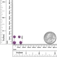 thumbnail image 6 of Gem Stone King 14K White Gold Fancy Purple Zirconia Stud Earrings for Women | 2.60 Cttw | Gemstone Birthstone | Round 6MM, 6 of 6
