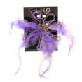 thumbnail image 2 of Feathers Brooch-Pin With Bead Accents Silver-Tone & Purple Colored #LQP1057, 2 of 2