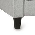 thumbnail image 6 of Accent Chair, Mid-Century Modern Fabric Upholstered Armchair with Thickened Cushions Padded and Curved Armrest Comfy Single Sofa Chair for Living Room, Bedroom, Apartment, Studio, Office, Light Gray, 6 of 7