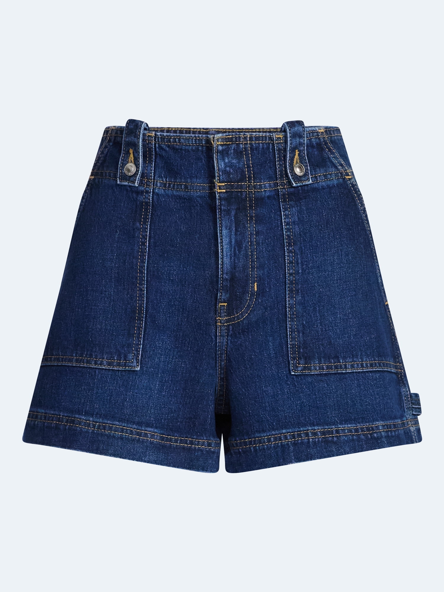 Free Assembly Women's High Rise Denim Utility Shorts, 4” Inseam, Sizes 0-18