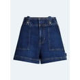 thumbnail image 6 of Free Assembly Women's High Rise Denim Utility Shorts, 4” Inseam, Sizes 0-18, 6 of 6