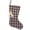 Highland Tartan, variant on Perfect Red 5 Quilted Plaid Gingham Homespun Christmas Stocking with Personalized Letter L Charm by Marilee Home