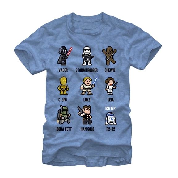 Men's Star Wars Pixel Character Guide Graphic T-Shirt