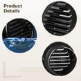 thumbnail image 3 of 2 Pcs Round Vent Covers, 4 Inch Stainless Steel Air Vents, Louvered Grille Covers with Built-in Screen Mesh for 4 Inch Vent Systems, Easy Installation, Wind and Rain Protection, 3 of 5