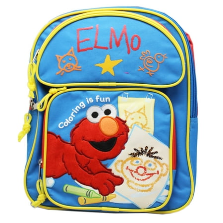 - Sesame Street Elmo Coloring is Fun Small Size Preschool Backpack (12in)