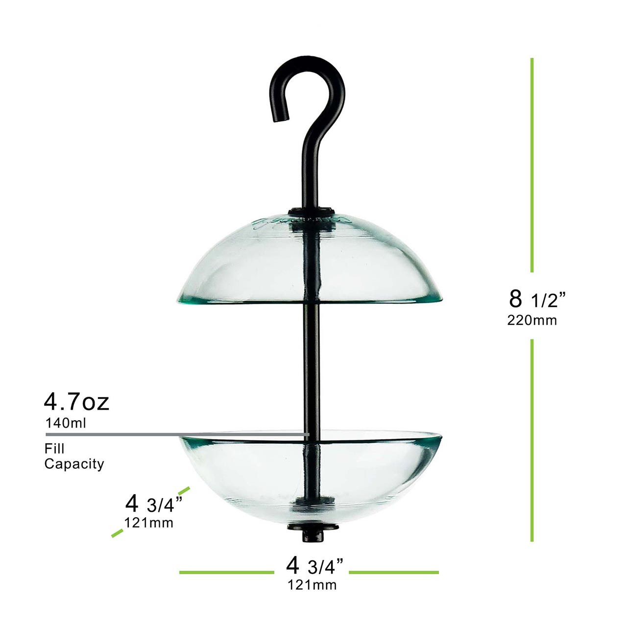 Mosaic Birds Double Hanging Poppy Feeder