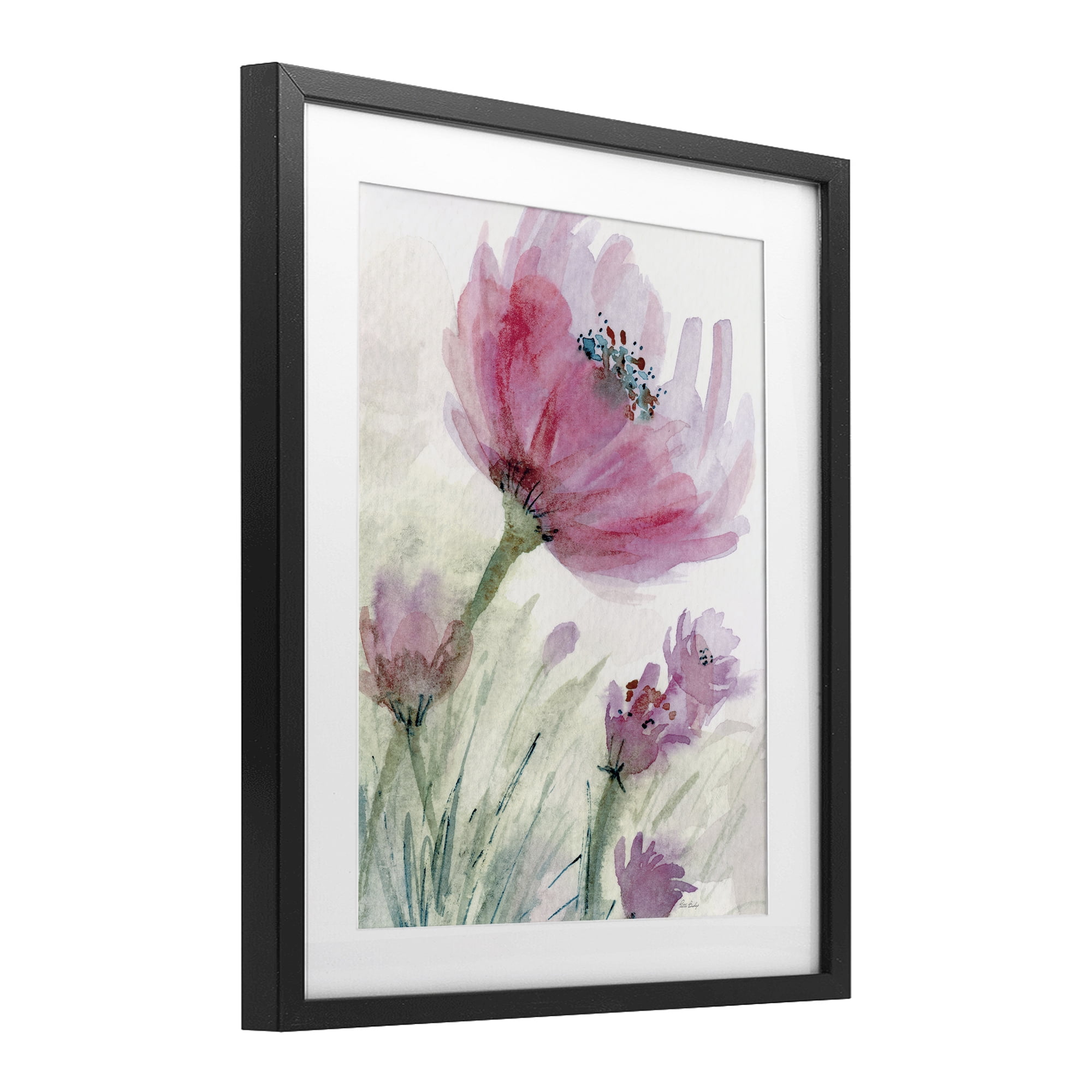 Stupell Industries Pink Flower & Speckled Stamen Black Framed Print Under Glass, design by Patti Bishop
