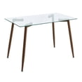 thumbnail image 1 of Heavenly Collection Glass Dining Table with sturdy metal legs, 1 of 4