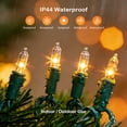 thumbnail image 5 of RESNICE Mini Clear Christmas Lights 26ft 100LED Warm White Connectable Green Wire with Spare Fuses Bulbs for Outdoor Indoor Christmas Tree Patio Garden Holiday Party Home Decor, 5 of 10