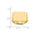 thumbnail image 5 of 14K Yellow Gold Ring Band Signet 14.5x19.5mm Open Back Men's, Size 6, 5 of 5