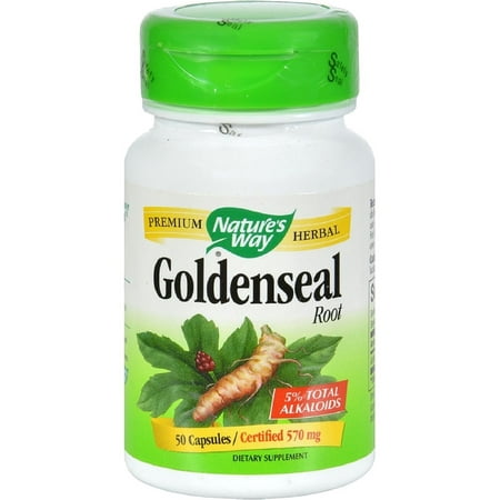 Goldenseal Root 50 Caps - Nature's Way Goldenseal Root Capsules 570 mg 50 ea