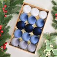 thumbnail image 4 of 15 Pcs Velvet Christmas Balls Bulk Flocked Christmas Tree Ball Ornaments Plastic Xmas Decorative Hanging Ornaments Blue Christmas Ornaments Christmas Tree Decorations set, 4 of 7