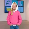 thumbnail image 6 of xaoyunyn Pullover for Girls Casual Loose Long Sleeve Spring Fall Color Block Hooded Sweatshirts 2-15 Years, 6 of 6