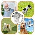 thumbnail image 4 of 13Ft Retractable Dog Leash with Built-in Poop Bag Holder, Leash for Dogs. Light up leashes for Dogs. Reflective Dog Leash(Grey), 4 of 7