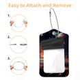 thumbnail image 2 of Square PU Leather 2 Pack Travel Tag - Bag Tag - Suitcase Tag with Privacy Cover and Stainless Steel Ring - Suitable for Travel, Backpack, and Handbag Galaxy, 2 of 7
