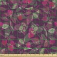 thumbnail image 2 of Ambesonne Vintage Fabric by the Yard Upholstery, Raspberries and Leaves Art, 3 Yards, Pastel Pink Reseda Green, 2 of 5