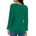 thumbnail image 5 of UVN Blouses for Women Square Neck Long Sleeve Shirts Dressy Casual Tunic Tops, 5 of 9