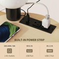 thumbnail image 7 of GVN Round Side Table with Charging Station, 3-Tier End Table with Fabric Storage Bag and Shelf, Natural Wood, 7 of 7